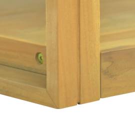 Dulap de baie suspendat, 110x45x35 cm, lemn masiv de tec, 5 image