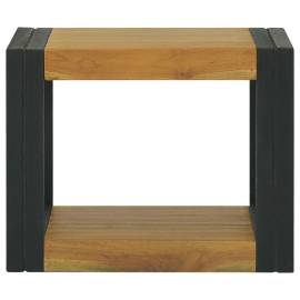 Dulap de baie suspendat, 45x45x35 cm, lemn masiv de tec, 2 image