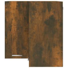 Dulap de colț suspendat, stejar fumuriu, 57x57x60 cm, lemn, 5 image