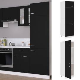Dulap pentru frigider, negru, 60 x 57 x 207 cm, pal