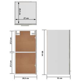 Dulap suspendat, gri beton, 29,5 x 31 x 60 cm, pal, 10 image
