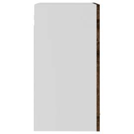 Dulap suspendat cu sticlă, stejar fumuriu, 40x31x60 cm lemn, 7 image
