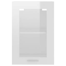 Dulap de sticlă suspendat, alb extralucios, 40x31x60 cm, pal, 7 image