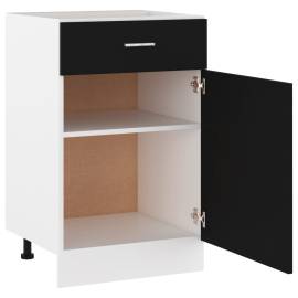 Dulap inferior cu sertar, negru, 50 x 46 x 81,5 cm, pal, 5 image