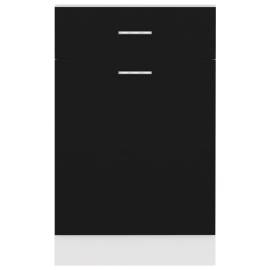 Dulap inferior cu sertar, negru, 50 x 46 x 81,5 cm, pal, 7 image