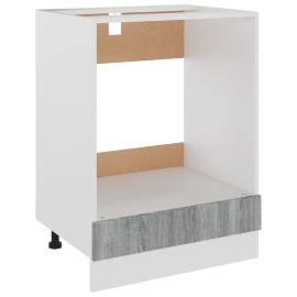 Dulap pentru cuptor, gri sonoma, 60x46x81,5 cm, lemn compozit, 2 image