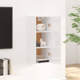 Dulap suspendat, alb extralucios, 35x34x90 cm, lemn prelucrat, 3 image