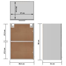 Dulap suspendat, gri beton, 39,5x31x60 cm, pal, 10 image