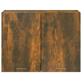 Dulap suspendat, stejar fumuriu, 80x31x60 cm, lemn prelucrat, 5 image