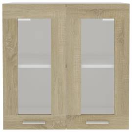 Dulap suspendat de sticlă, stejar sonoma, 60 x 31 x 60 cm, pal, 6 image