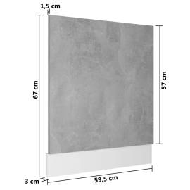 Panou frontal mașină spălat vase, gri beton, 59,5x3x67 cm pal, 6 image