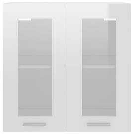 Dulap de sticlă suspendat, alb extralucios, 60x31x60 cm, pal, 6 image