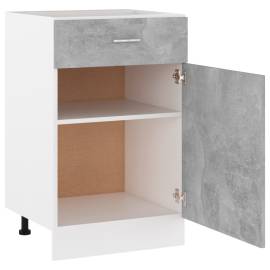 Dulap inferior cu sertar, gri beton, 50 x 46 x 81,5 cm, pal, 5 image