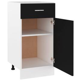 Dulap inferior cu sertar, negru, 40 x 46 x 81,5 cm, pal, 5 image