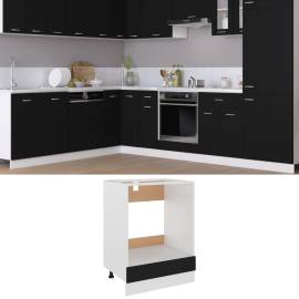 Dulap pentru cuptor, negru, 60 x 46 x 81,5 cm, pal