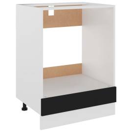 Dulap pentru cuptor, negru, 60 x 46 x 81,5 cm, pal, 2 image