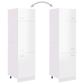 Dulap pentru frigider, alb extralucios, 60x57x207 cm, pal, 4 image