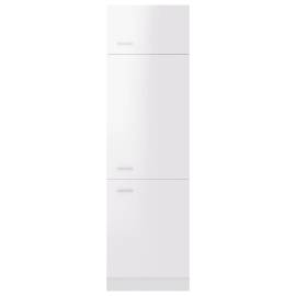 Dulap pentru frigider, alb extralucios, 60x57x207 cm, pal, 5 image