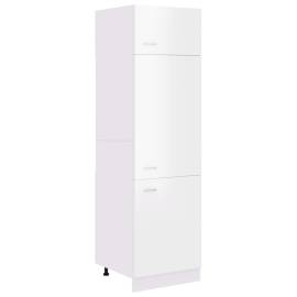 Dulap pentru frigider, alb extralucios, 60x57x207 cm, pal, 2 image