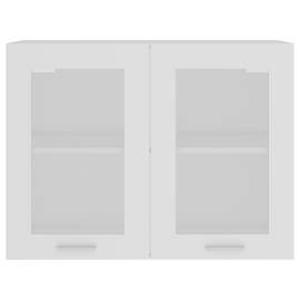 Dulap suspendat din sticlă, alb, 80 x 31 x 60 cm, pal, 6 image