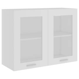 Dulap suspendat din sticlă, alb, 80 x 31 x 60 cm, pal, 2 image