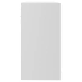Dulap suspendat din sticlă, alb extralucios, 80x31x60 cm, pal, 7 image