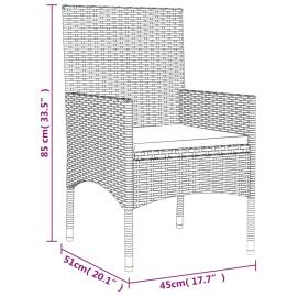 Set mobilier relaxare grădină 4 piese cu perne poliratan negru, 11 image