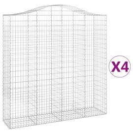 Coșuri gabion arcuite, 4 buc 200x50x200/220 cm, fier galvanizat, 2 image