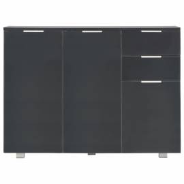 Servantă, negru foarte lucios, 107 x 35 x 76 cm, 4 image