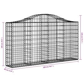 Coșuri gabion arcuite 10 buc, 200x30x100/120 cm fier galvanizat, 6 image