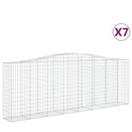 Coșuri gabion arcuite 7 buc, 400x50x140/160 cm, fier galvanizat, 2 image