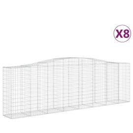 Coșuri gabion arcuite 8 buc, 400x50x120/140 cm, fier galvanizat, 2 image