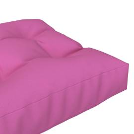 Pernă pentru canapea din paleți, roz, 60x60x12cm, textil, 4 image