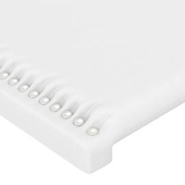 Tăblie de pat cu led, alb, 103x16x78/88 cm, piele ecologică, 5 image