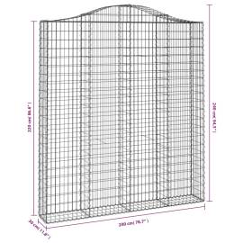 Coșuri gabion arcuite, 5 buc 200x30x220/240cm, fier galvanizat, 6 image