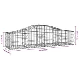 Coșuri gabion arcuite 14 buc, 200x50x40/60 cm, fier galvanizat, 6 image