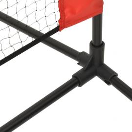 Plasă de tenis, negru și roșu, 500x100x87 cm, poliester, 5 image