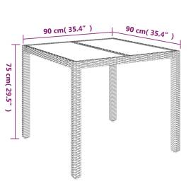 Set mobilier de grădină cu perne, 3 piese, gri, poliratan, 11 image