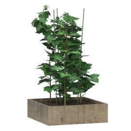 Suport plante de grădină cu 3 inele, 5 buc, verde, 45 cm, oțel, 3 image