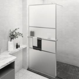 Paravan duș walk-in cu raft crom 80x195 cm sticlă esg/aluminiu