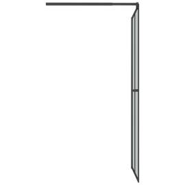 Paravan duș walk-in cu raft negru 100x195cm sticlă esg/aluminiu, 6 image
