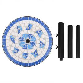 Suport umbrelă de soare, albastru și alb, rotund, 12 kg, 5 image