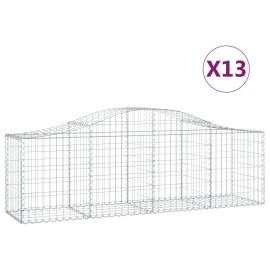 Coșuri gabion arcuite 13 buc, 200x50x60/80 cm, fier galvanizat, 2 image