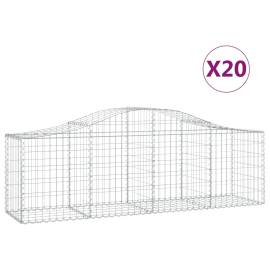 Coșuri gabion arcuite 20 buc, 200x50x60/80 cm, fier galvanizat, 2 image