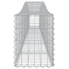 Coșuri gabion arcuite 7 buc, 400x30x40/60 cm, fier galvanizat, 5 image