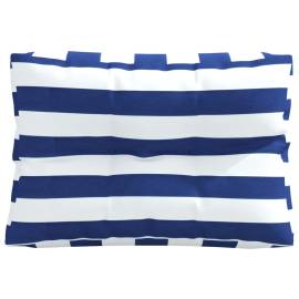 Perne canapea paleți, 2 buc, țesătură cu dungi albastre și albe, 3 image