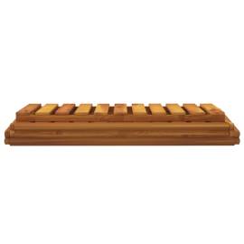 Raft pliabil cu 3 niveluri, maro, 70x31x63 cm lemn masiv acacia, 8 image