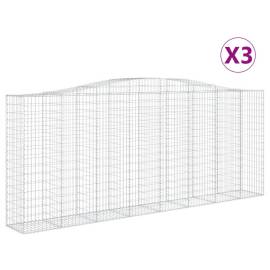 Coșuri gabion arcuite 3 buc. 400x50x160/180 cm, fier galvanizat, 2 image