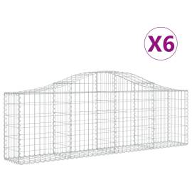 Coșuri gabion arcuite 6 buc, 200x30x60/80 cm, fier galvanizat, 2 image