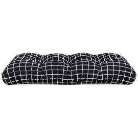 Pernă canapea din paleți, pătrățele, negru 120x40x12cm , textil, 4 image
